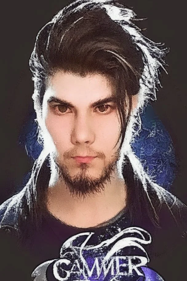 male gamer logo portrait attractive fantasy