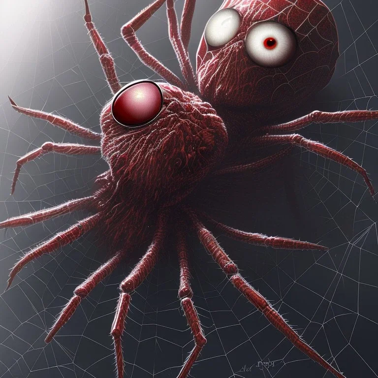 horror spider whit bloody eyes