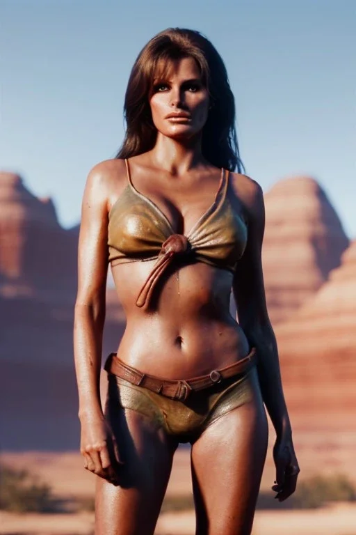 Portrait, young Raquel Welch, clean face, natural busty, prehistory leather cloth, desert, Ultra realistic, prehistory style, wide angle view, soft color, highly detailed, unreal engine 5, ray tracing, RTX, lumen lighting, ultra detail, volumetric lighting, 3d, finely drawn, high definition.