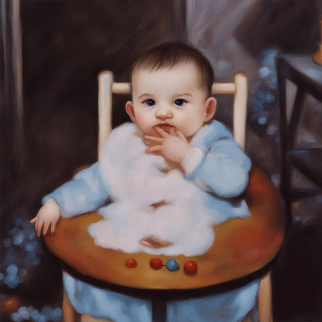 a baby in a fantasy card illustration