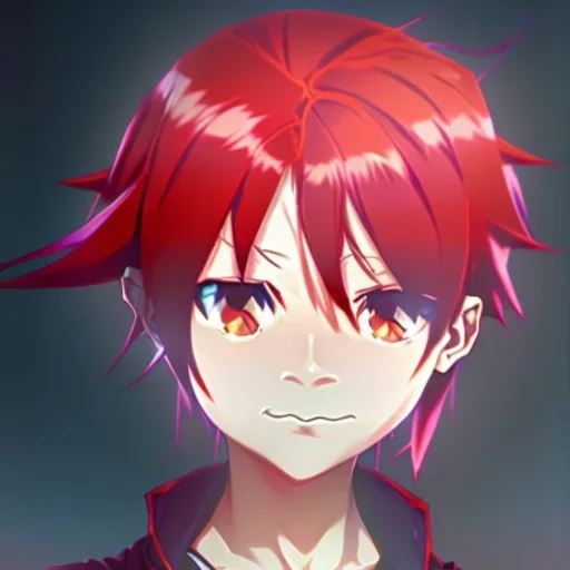 cute redhair ritsuka fujimaru gudako with a soft face, anime manga high quality Fate Grand Order