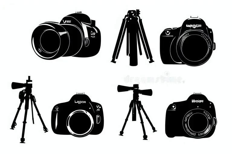 Vector DSLR Camera Photography Vector Vector Illustration