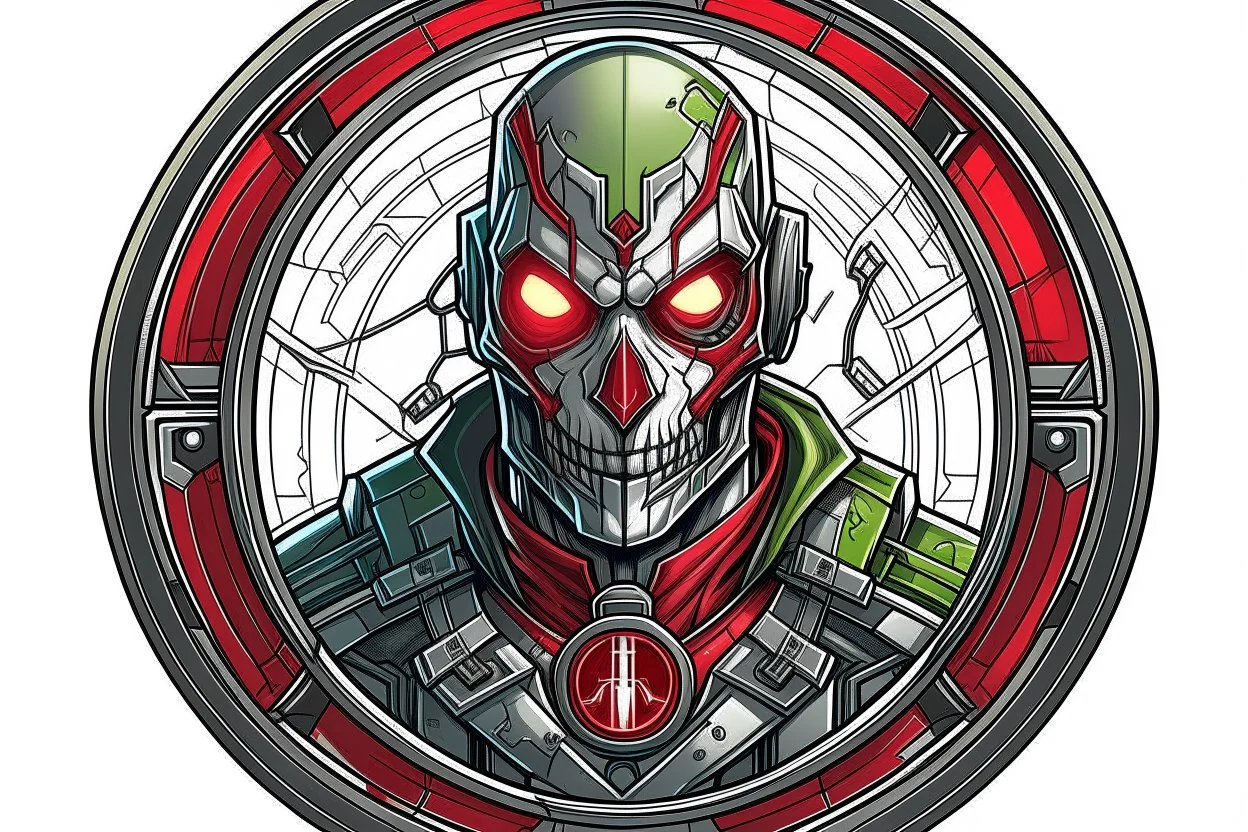 deadshot animaterd inside a medalion