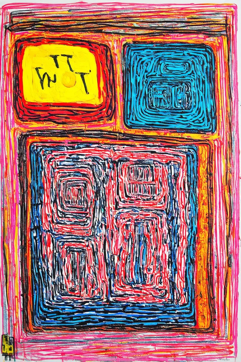 Manifest your longing; a mashup of the styles of Philip Guston and HundertwASSER