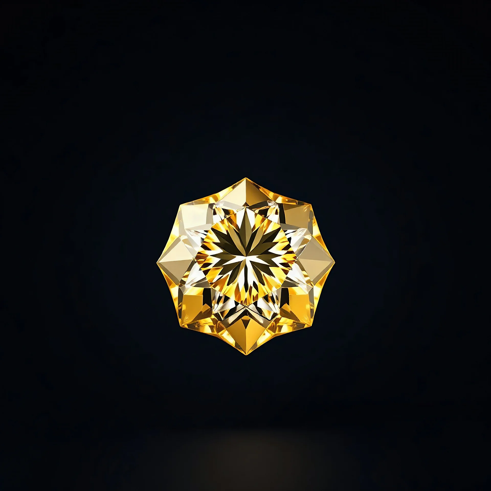 generate me a gold jewel with a diamond, studio photography style, from the front.