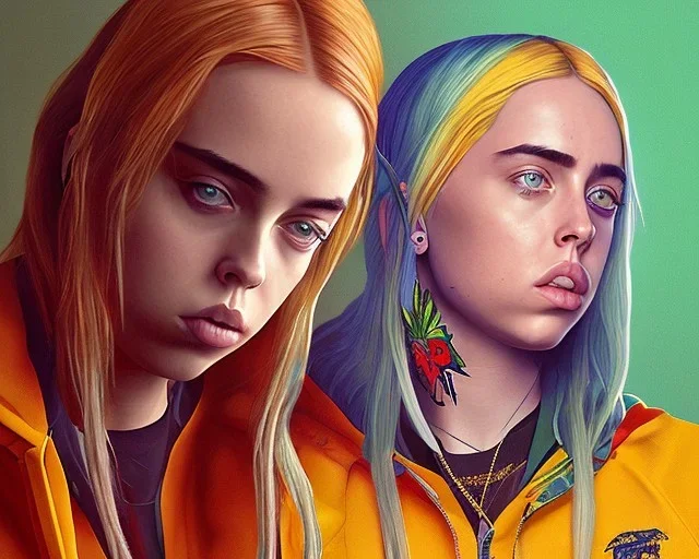 Billie Eilish, in the bathroom