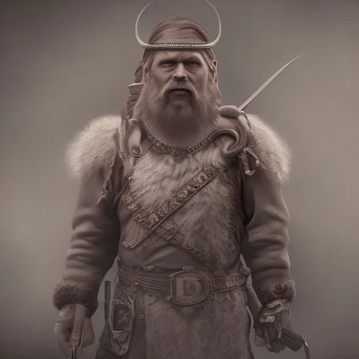 old viking with an axe, steam punk, realistic, made in octane, cinematic, ultra-realistic, extremely detailed octane rendering, 8K, VRAY Super Real ar 2:3, dof photorealistic futuristic 50mm lens hard lighting dark gray tintype photograph, realistic lighting, sepia color