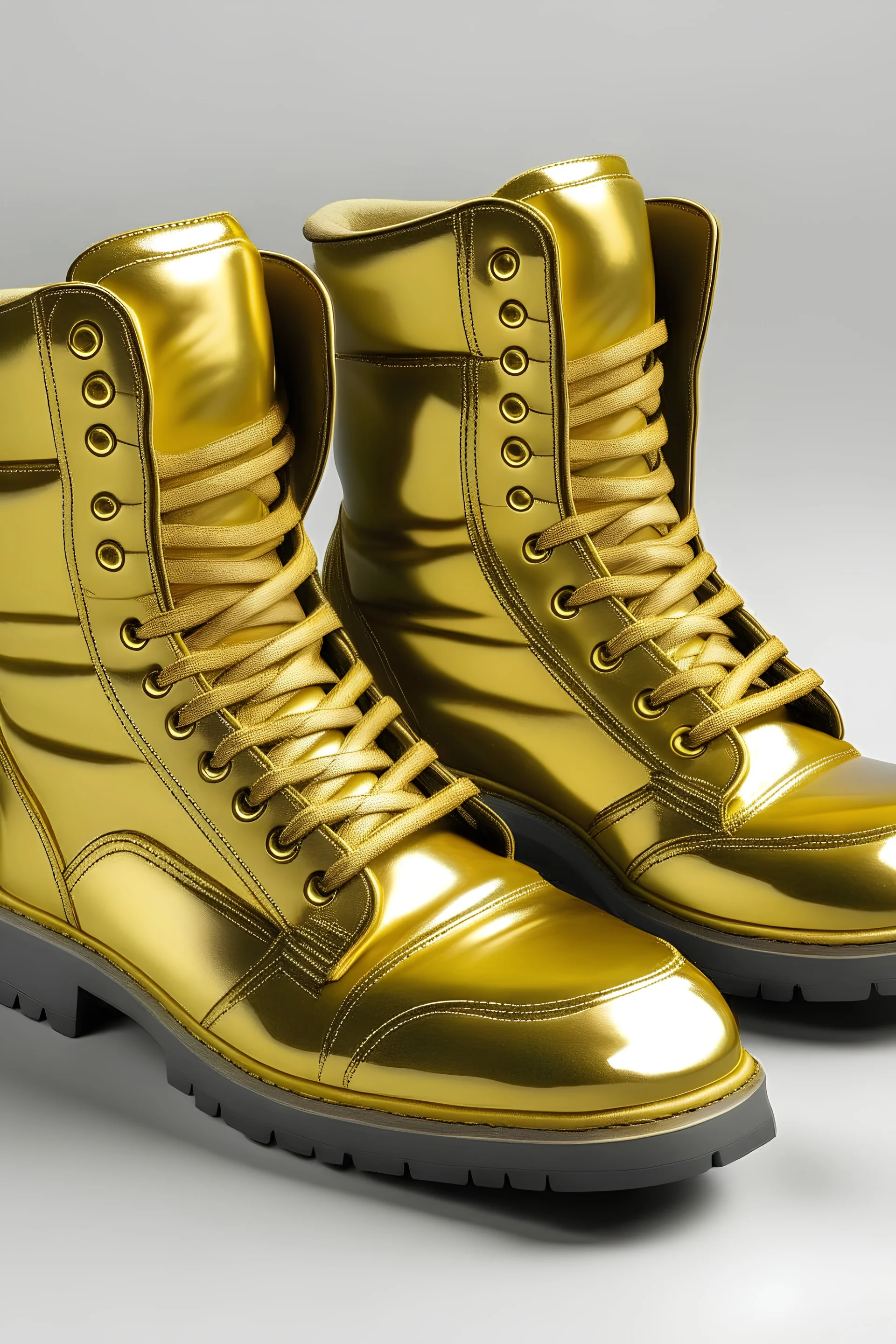 gold workboots hightop