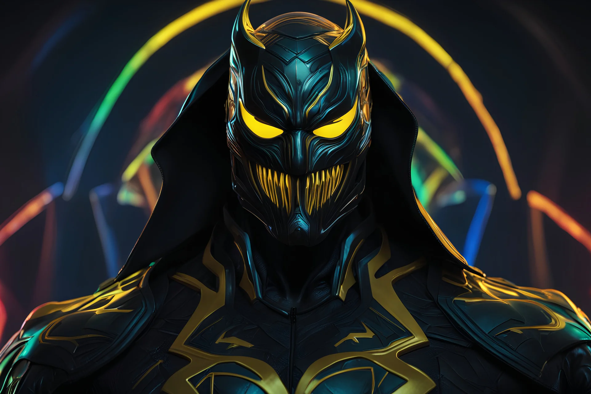 the mask jim carrey mask in 8k solo leveling shadow artstyle, venom them, neon effect, full body, apocalypse, intricate details, highly detailed, high details, detailed portrait, masterpiece,ultra detailed, ultra quality