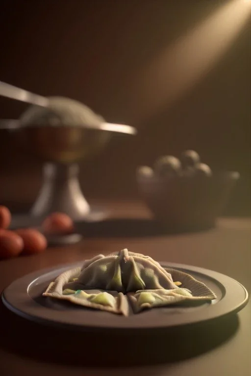 Ravioli , cooking photo, realistic hooper style ,smooth, god rays, unreal engine 5, ray tracing, RTX, lumen lighting, ultra detail, volumetric lighting