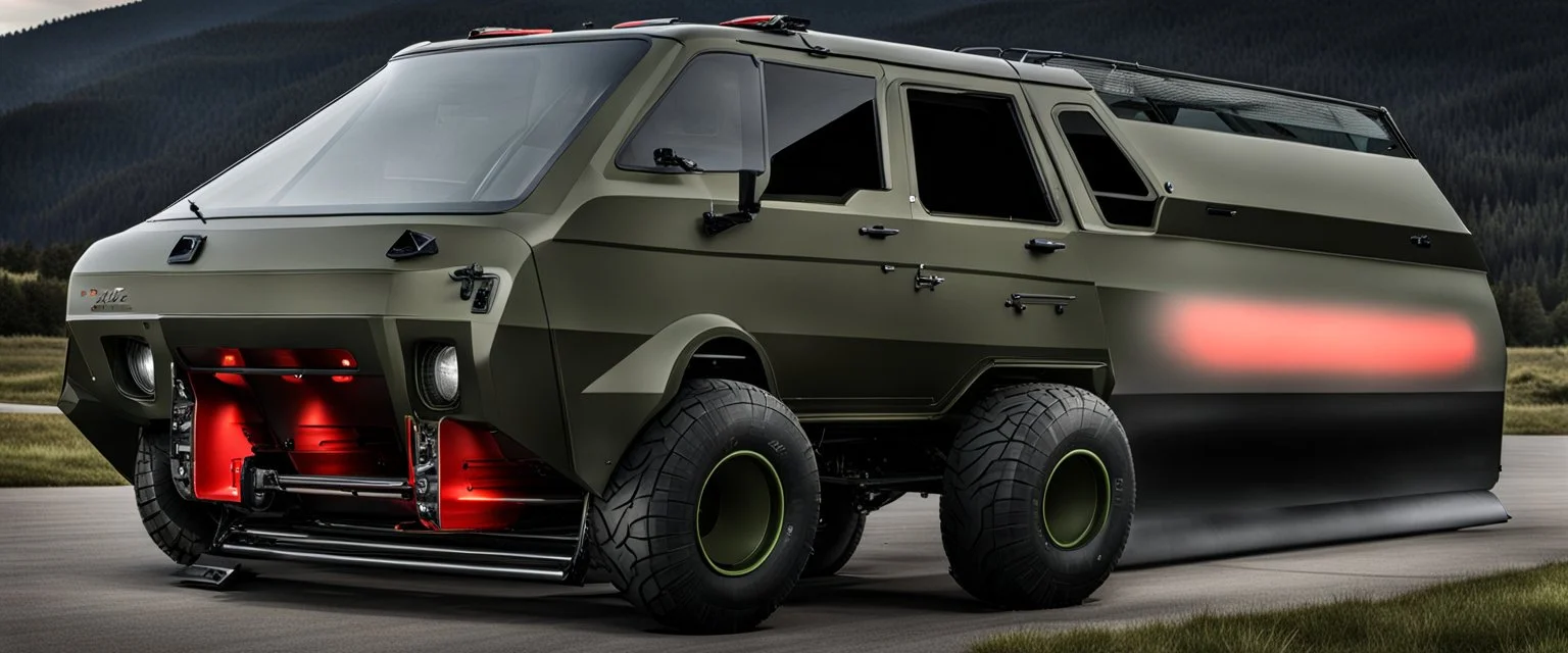 a military fighter jet station wagon hybrid