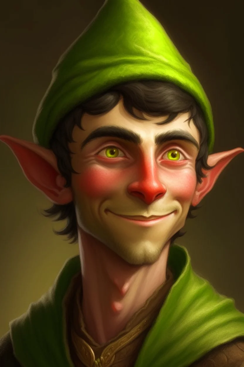 A portrait of a young male elf
