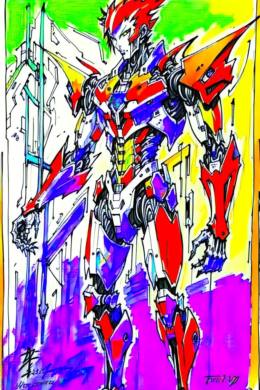 Evangelion Unit-01 as drawn by Neal Adams