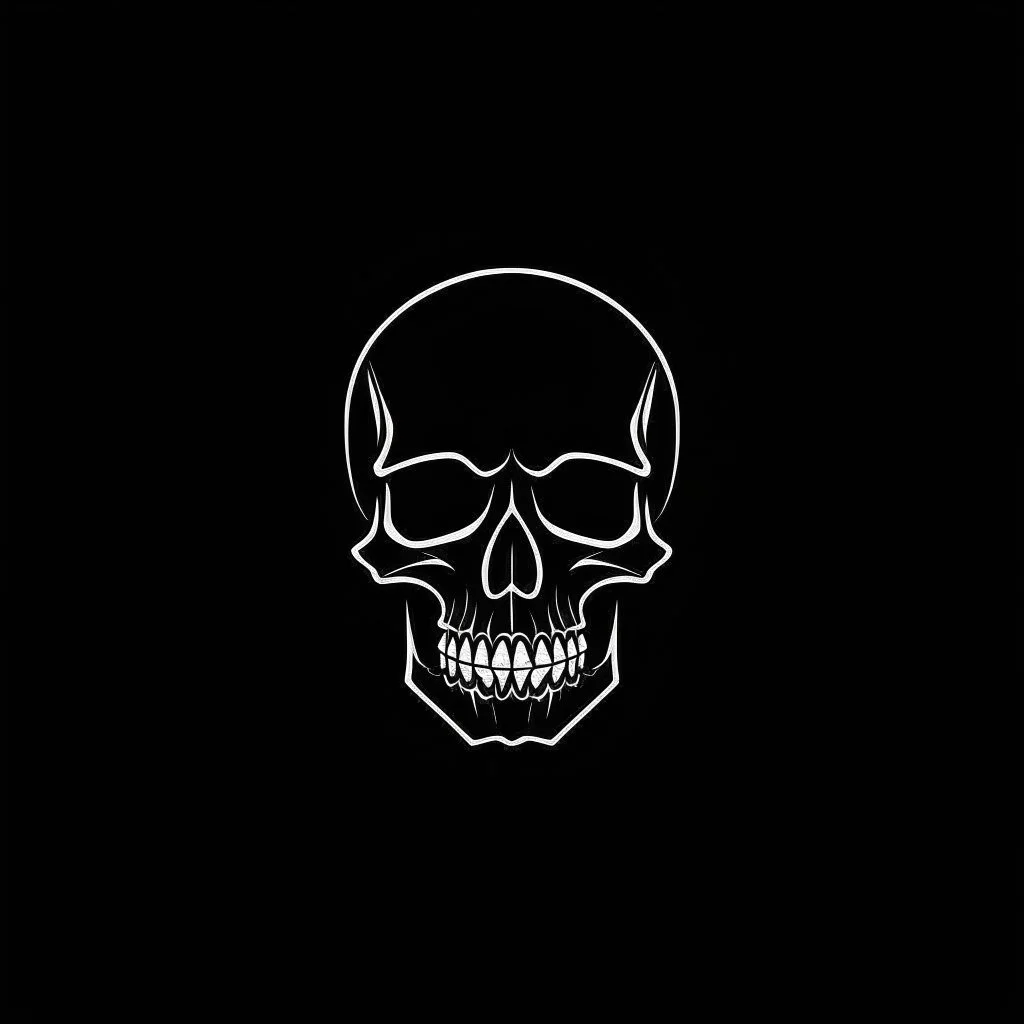 minimalistic skull logo