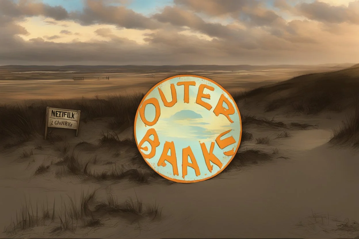 Netflix's Outer banks in the style of: The Walking Dead. City Landscape.