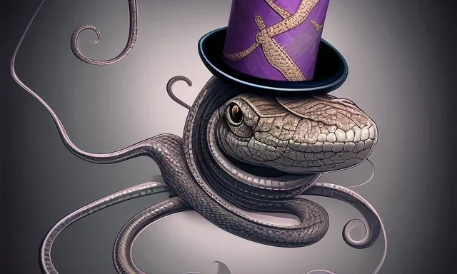 a snake with a top hat