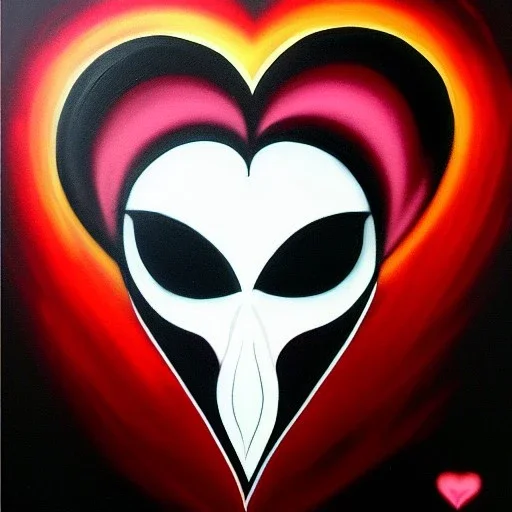 tetasdatia dark goth heart inifite symbol grafitti morphobic viral painting in the style of Wylie Beckert and Menri Shatise