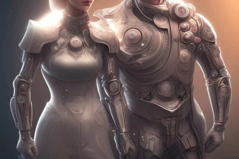 Mechanical MAN and woman rose