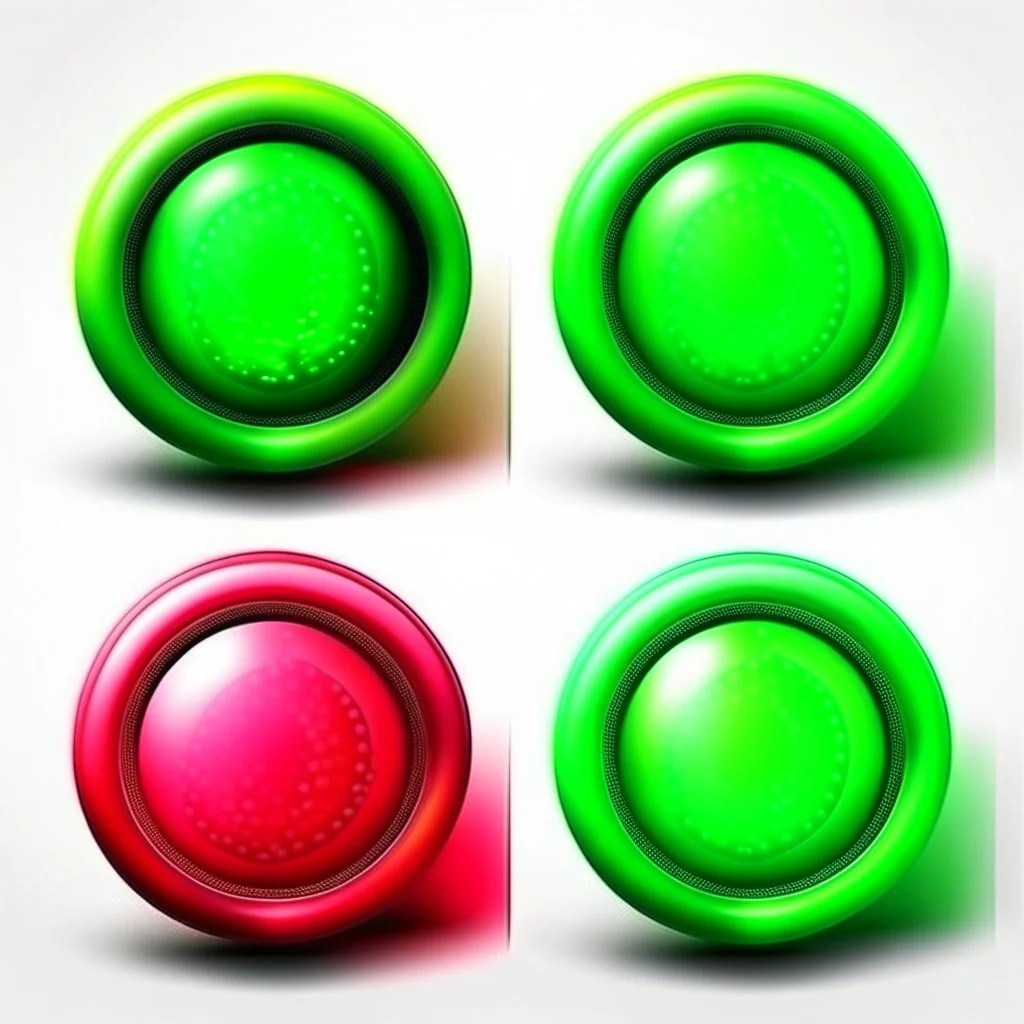 Round picture frames in the colors of watermelon with a light background for tubes