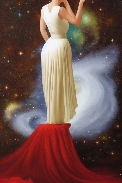 Full body portrait, painting, medium shot lady FantasyAstronomy