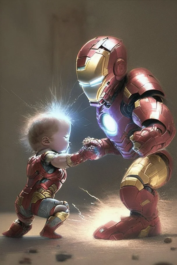 Baby iron man fight Zeno