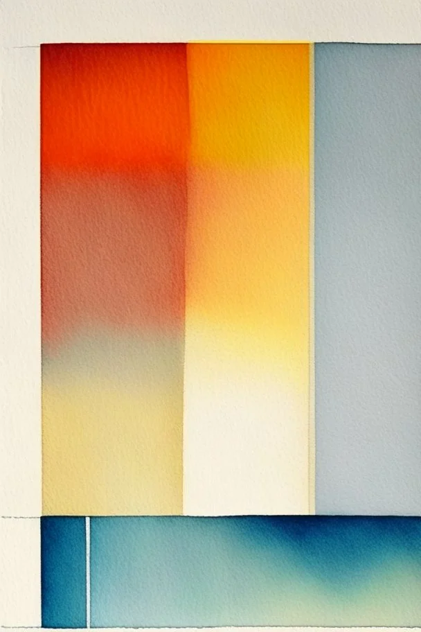 Abstract watercolour painting in the style of Agnes Martin