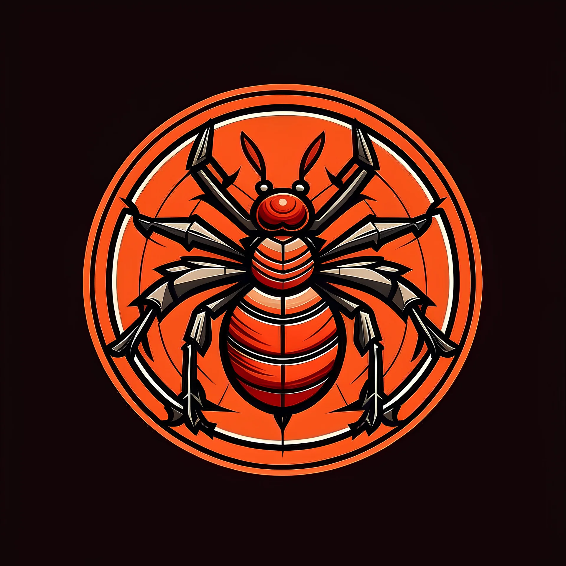 a basketball logo with a mean insect