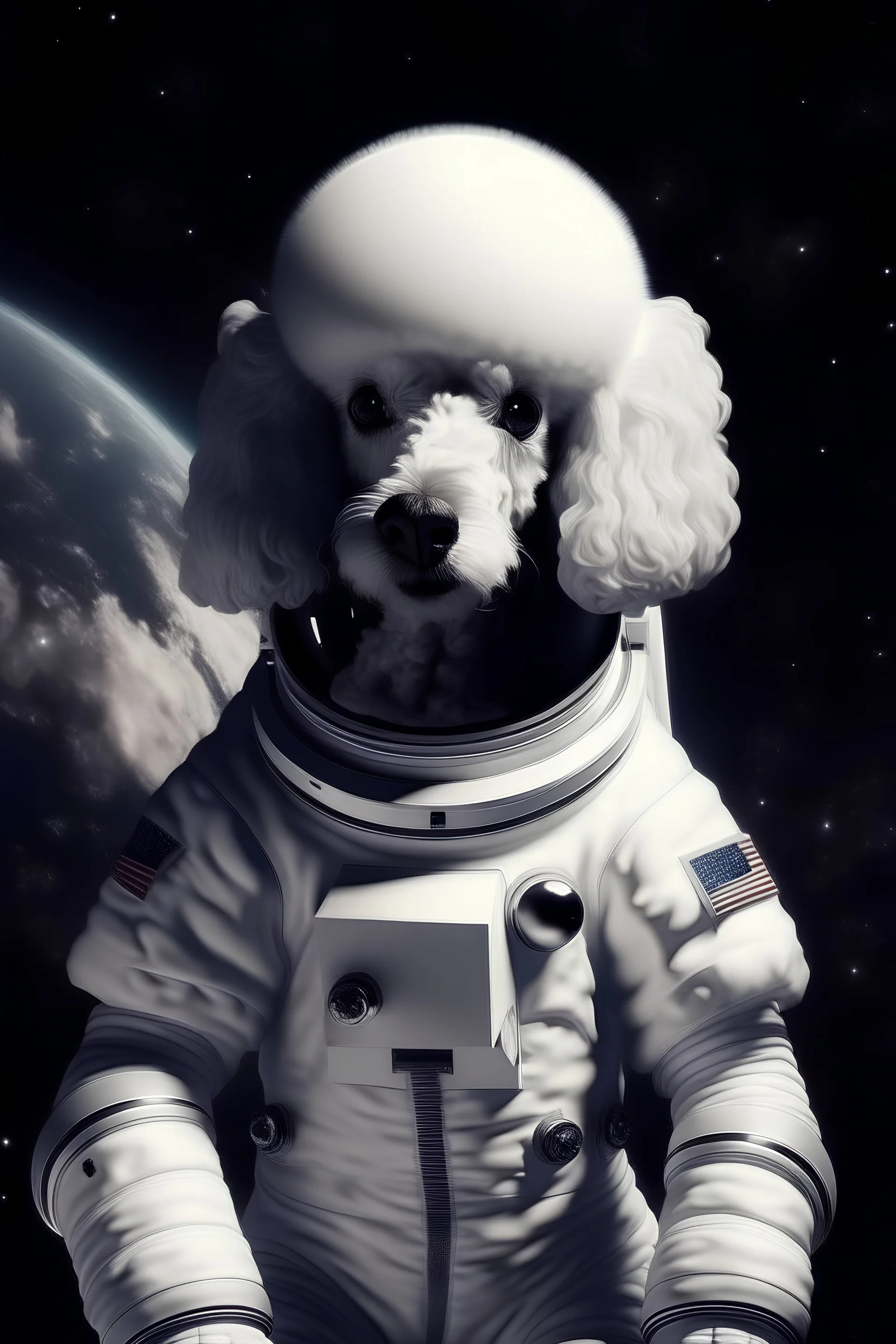 poodle in space
