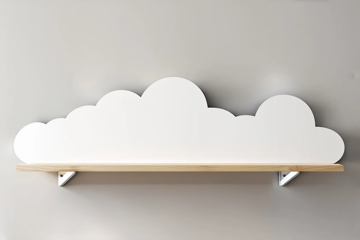 shelf brackets shaped like clouds
