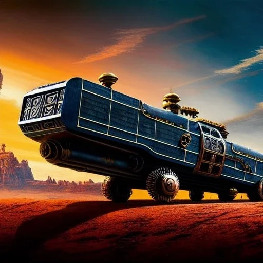 fullbody Drawing of 'sketch of steampunk Vehicles as in the movie mortal engines(2018)',intricate detail,andrea bonelli,Kilian Eng,Ohrai,evan lee,Aleksandr Sidelnikov,KyuYong Eom,three quarters frontal aerial view,toned colors,32k