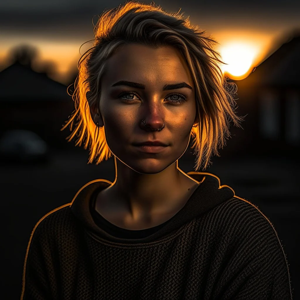 portrait photography of walwerin, upper body portrait, shot by Nikon Z9, ultra high quality, cinematic lighting, rule of thirds, golden hour, space in the background, dark ambient,award winning photography, edited on photoshop and lightroom, raw image