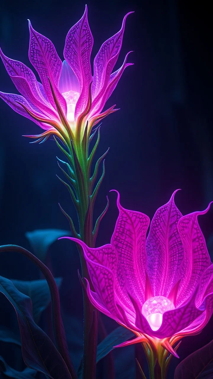"3D HR Complex Unique and Beautiful Bioluminescent Carnivorous Plants, a breathtaking frontier fantasy artwork by Android Jones, Jean Baptiste monge, Alberto Seveso, Erin Hanson, Jeremy Mann. Minimalist highly detailed and complex professional_photography, masterpieces, 8k resolution concept art, Artstation, tricolor, Unreal Engine 5, cgsociety" Highly detailed ArtStation Concept Art Clear Focus Smooth cinematic 4K epic Details Serious Stoic ARTgerm AN's mature art. Bosch painting style,Busch