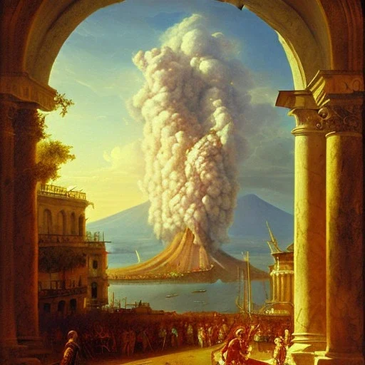  Naples gulf style SCHOOL OF NAPLES SECOND HALF OF THE XIX CENTURY, VESUVIO, ERUPTION