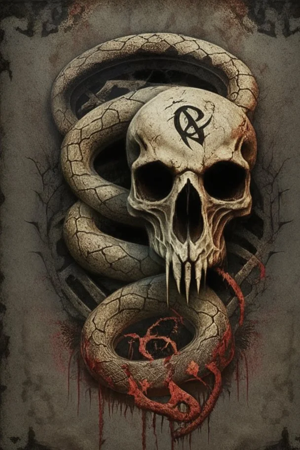 The symbol for Eroa, the god of Rot and Decay, is a snake, circling a rotting skull