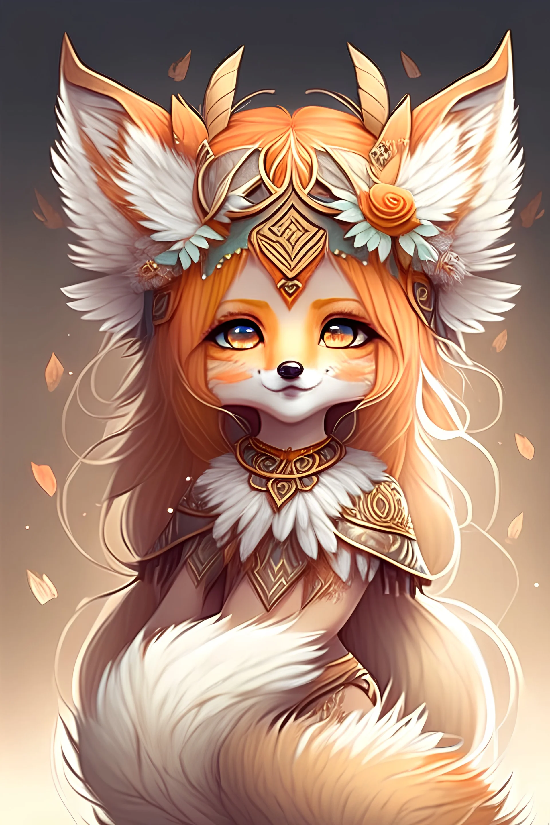 Cute little fox goddess, valkyria