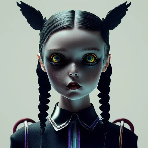 wednesday addams, hyper detail, octane render, unreal engine 5, 8k resolation