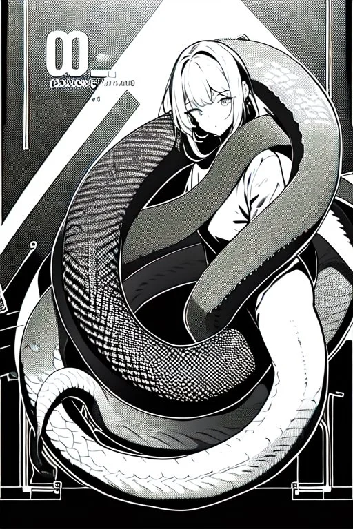 100 snakes, greyscale