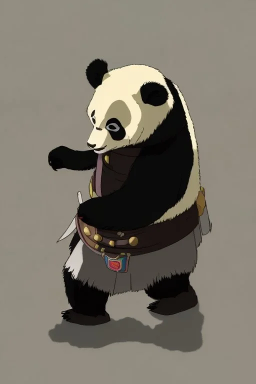 Panda in samurai armour