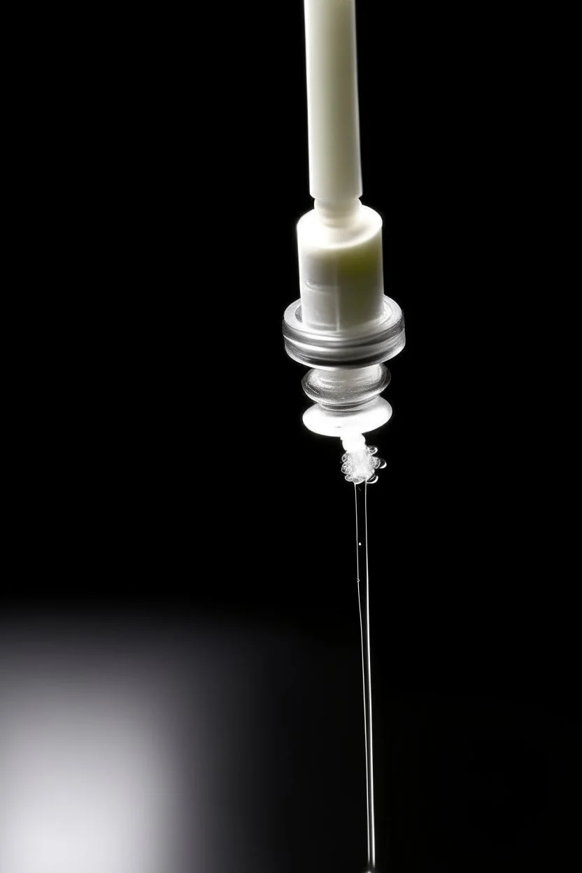 a needle dripping drugs