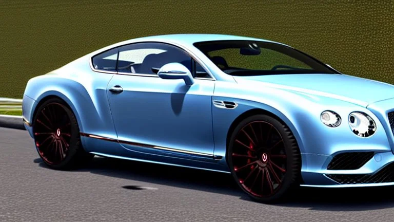 Luxury Bentley Continental GT Full Tuning , Photorealistic, 4K, Ultra Detailed, Front Quarter View