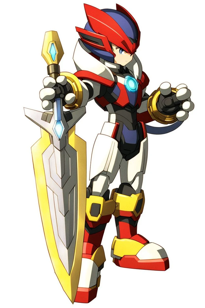 Megaman Zero Omega, Black and Red Armor, Lightning Sword, HD, Clean, Fixed Hands