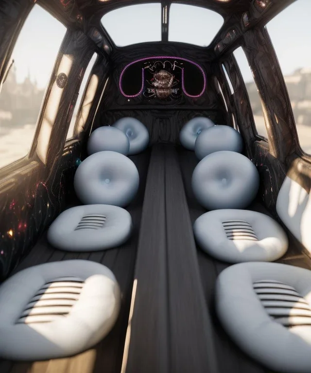 Ultra realistic back seat of limousine image, wide angle view, Alice and white rabbit, many color balls, circus clothing, long hair, smoke, feather long coat, soft color, highly detailed, unreal engine 5, ray tracing, RTX, lumen lighting, ultra detail, volumetric lighting, 3d, finely drawn, high definition, high resolution.