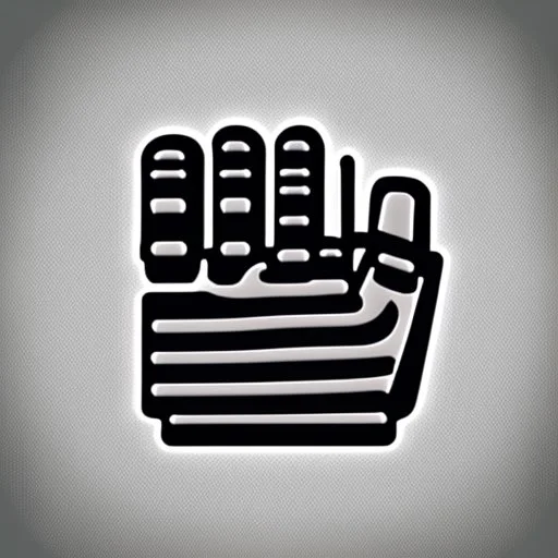 a simple logo of an hand with thumb up, line, flat, vector icon