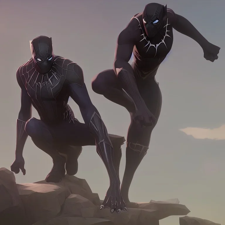 Black Panther and Spiderman