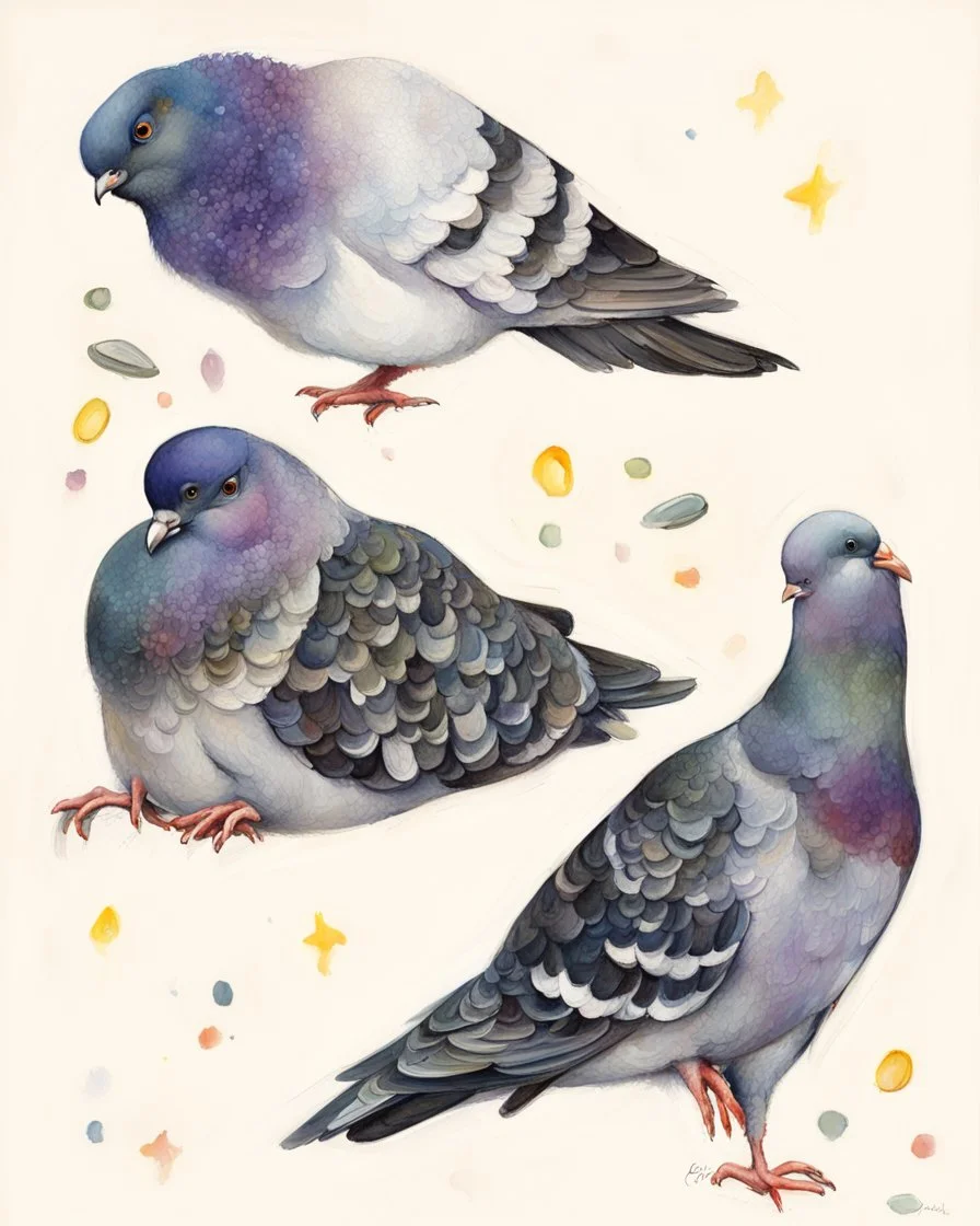 Pigeon. painting