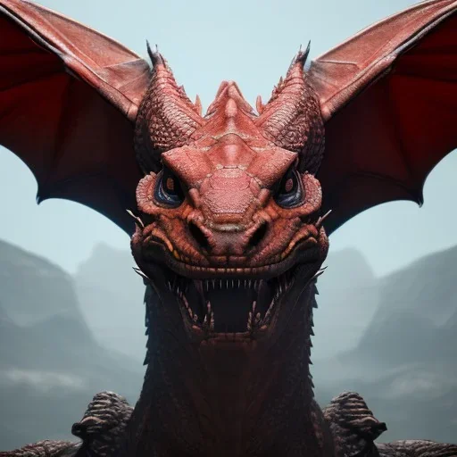 red dragon, dragon portrait, portrair, dragon head, dragon face, big eyes, fangs, dragon with horns, 8k resolution, high-quality, fine-detail, fantasy, incredibly detailed, ultra high resolution, 8k, complex 3d render, cinema 4d