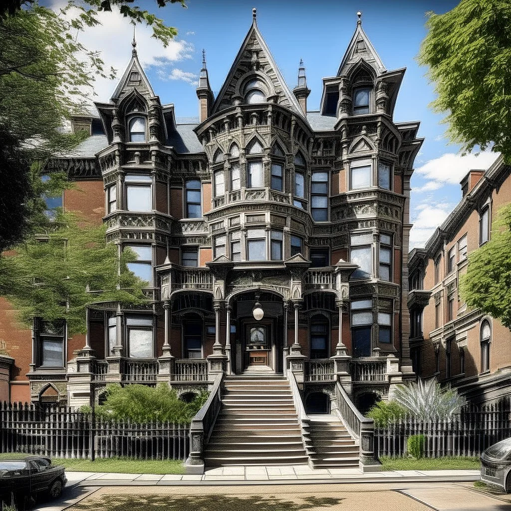 At 2146 W. Caton Street in Wicker Park stands the Frederick Gehrke House, built in 1889 and designed by architects Faber & Pagels. This handsome late-Victorian residence was part of a row of five substantial single-family homes constructed on what was then a newly carved, 600-foot street called Columbia. At the time, this triangular pocket near Damen, North, and Milwaukee was one of the last undeveloped stretches of prairie in the neighborhood — soon to become one of Chicago’ black and white pen