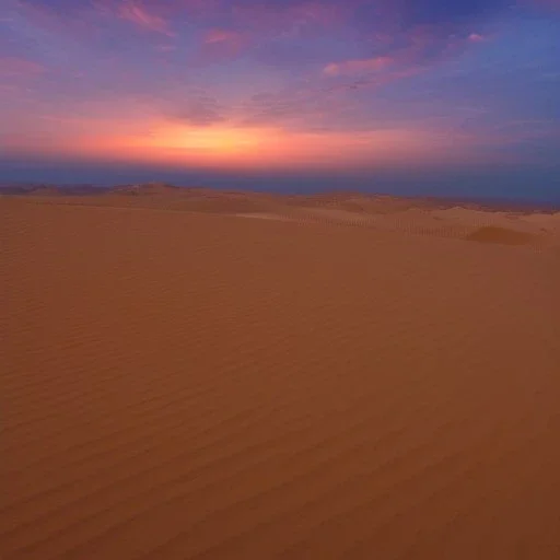 désert du Sahara, coucher de soleil, dune de sable