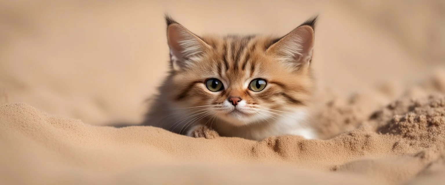 gremlin sand cat in burrow