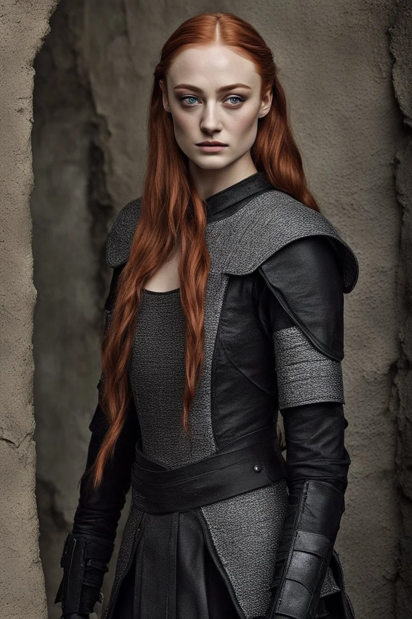 [Sophie Turner] Sophie backed against the wall, eyes darting for an escape. But there was none. The rebel loomed over her, a malicious glint in his eyes. "Let's start with your designation and squad details," he said smoothly. When she didn't respond, his voice hardened. "Talk, or else." She lifted her chin defiantly. "I will not betray the Empire." A nasty smile spread over his face. "So be it." He grabbed her arm in an iron grip and slammed her against the wall, pinning her there. His other ha